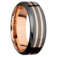 Zirconium + Polish , Polish Finish + 14K Rose Gold