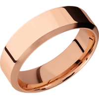 14K Rose Gold + Polish , Satin Finish