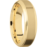 10K Yellow Gold + Sand , Polish Finish