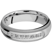 10K White Gold + Satin , Polish Finish