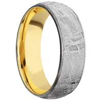 Meteorite + None Finish + 18K Yellow Gold