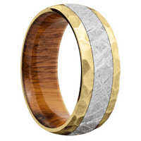 18K Yellow Gold + Rock Finish + Desert Iron Wood