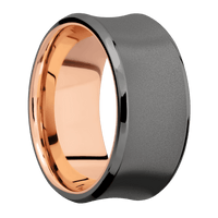 Tantalum Noir + Sand , Polish Finish + 10K Rose Gold