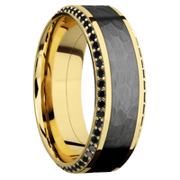 18K Yellow Gold + Polish , Satin Finish