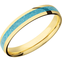 14K Yellow Gold + Polish Finish