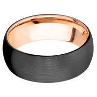 Zirconium + Satin Finish + 14K Rose Gold