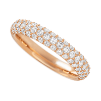 10K Rose Gold band with 18 Round and 34 Round Lab Grown Diamond (ST) having TCW-.87