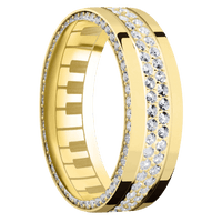 14K Yellow Gold + Polish Finish