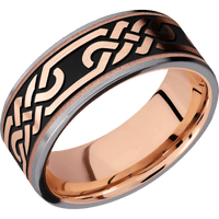 Tantalum + Satin Finish + 14K Rose Gold