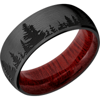 Zirconium + Satin Finish + Blood Wood