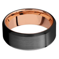 Zirconium + Satin , Satin Finish + 14K Rose Gold