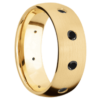 10K Yellow Gold + Satin Finish
