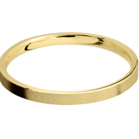 14K Yellow Gold + Sand Finish