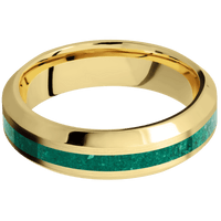 22K Yellow Gold + Satin , Polish Finish