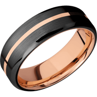 Zirconium + Satin , Polish Finish + 10K Rose Gold