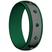 Zirconium + Polish , Satin Finish + Green