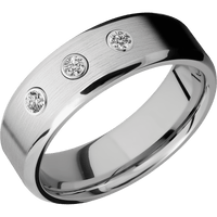 10K White Gold + Satin , Polish Finish
