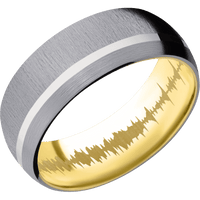 Tantalum + Crosssatin , Satin Finish + 10K Yellow Gold