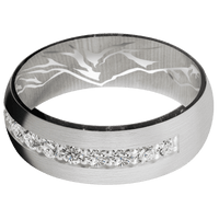 14K White Gold + Satin Finish