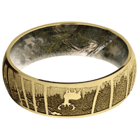 10K Yellow Gold + Satin Finish + King's Mountain