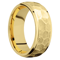 14K Yellow Gold + Rock , Polish Finish