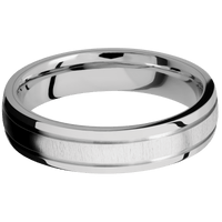 14K White Gold + Crosssatin , Polish Finish + Palladium Silver