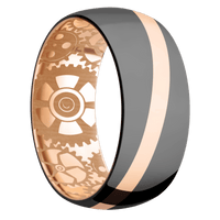 Zirconium + Polish Finish + 18K Rose Gold
