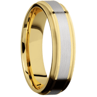 10K Yellow Gold + Polish , Satin Finish