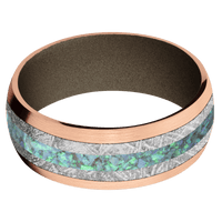 14K Rose Gold + Satin Finish + Burnt Bronze