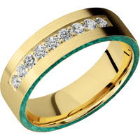 14K Yellow Gold + Satin Finish