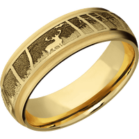 14K Yellow Gold + Satin , Satin Finish
