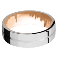 14K White Gold + Polish Finish + 10K Rose Gold