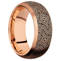 10K Rose Gold + Satin , Satin Finish