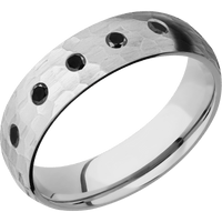 10K White Gold + Hammer Finish