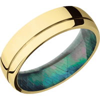 10K Yellow Gold + Polish , Polish Finish + Black Mother of Pearl