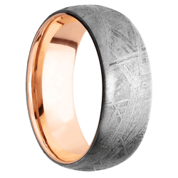 Meteorite + None Finish + 14K Rose Gold