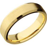 14K Yellow Gold + Satin , Polish Finish