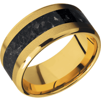 18K Yellow Gold + Sand , Polish Finish
