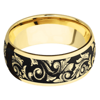 18K Yellow Gold + Polish Finish