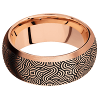 10K Rose Gold + Satin , Satin Finish