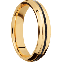 14K Yellow Gold + Satin , Polish Finish
