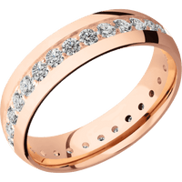 14K Rose Gold + Polish Finish
