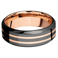 Zirconium + Polish , Polish Finish + 14K Rose Gold