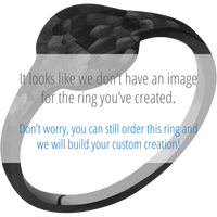 Small Circle signet ring (10mm) in Zirconium, with a Cigar style band and a Trees engraving.
