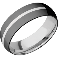 Zirconium + Polish Finish + 14K White Gold