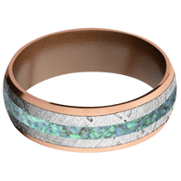 14K Rose Gold + Satin Finish + Copper Brown