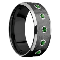 Zirconium + Hammer , Polish Finish
