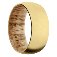 10K Yellow Gold + Bead Finish + Natural Oak