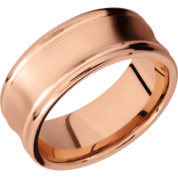 14K Rose Gold + Satin , Polish Finish