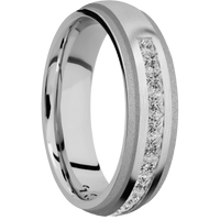 10K White Gold + Satin , Polish Finish